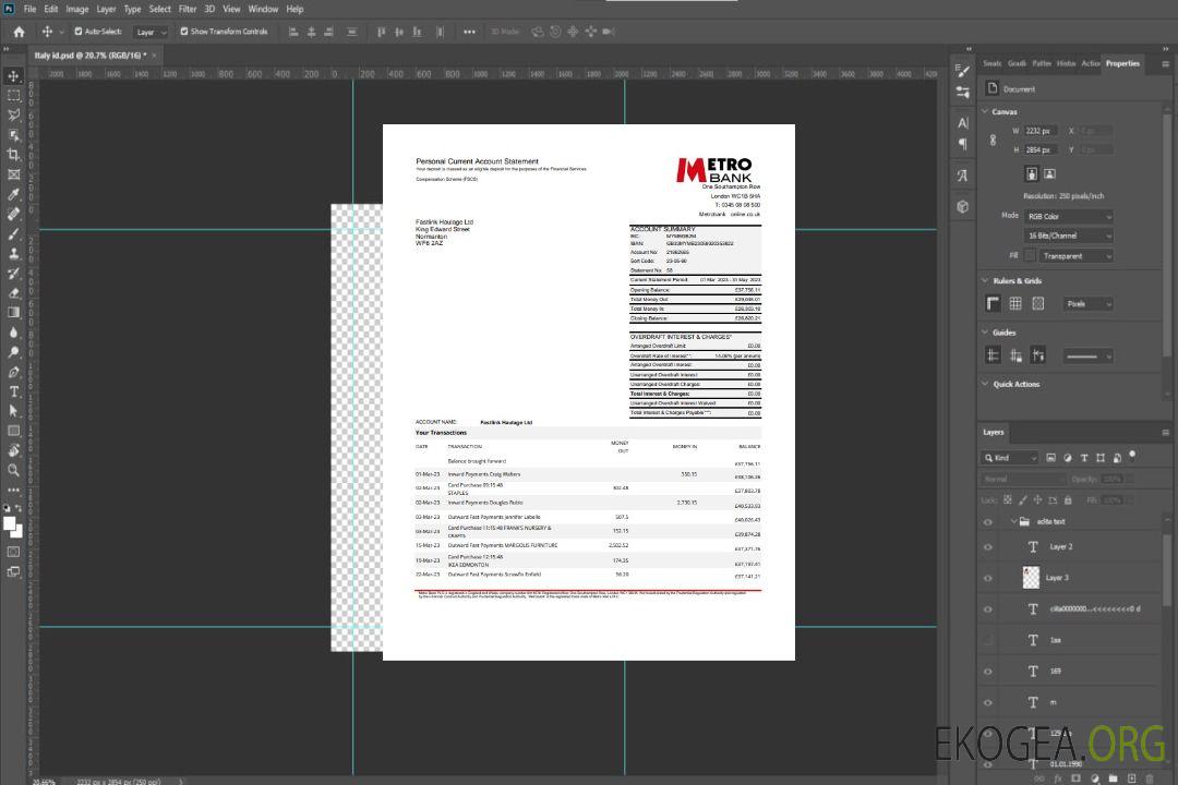Modèle Excel et PDF de relevé bancaire Metro du Royaume-Uni, 4 pages template Modèle Excel et PDF de relevé bancaire Metro du Royaume-Uni, 4 pages template